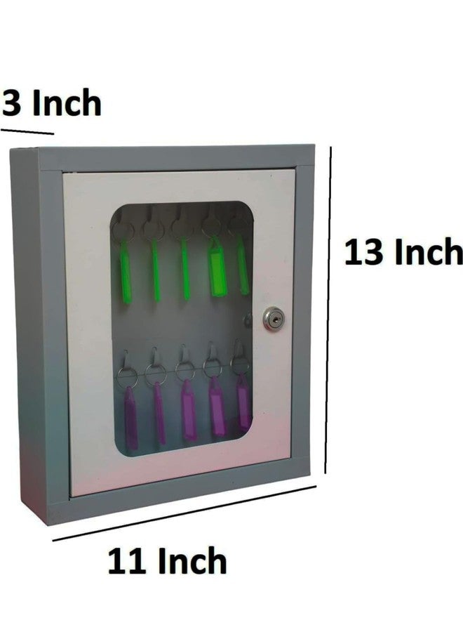 SPYLOCK Metal Keyholder Box 14 Key Wall Box Storage Key Organizer Wall Mount Key Holder for Wall Size Large 13 * 11 * 3 inch - Image 2